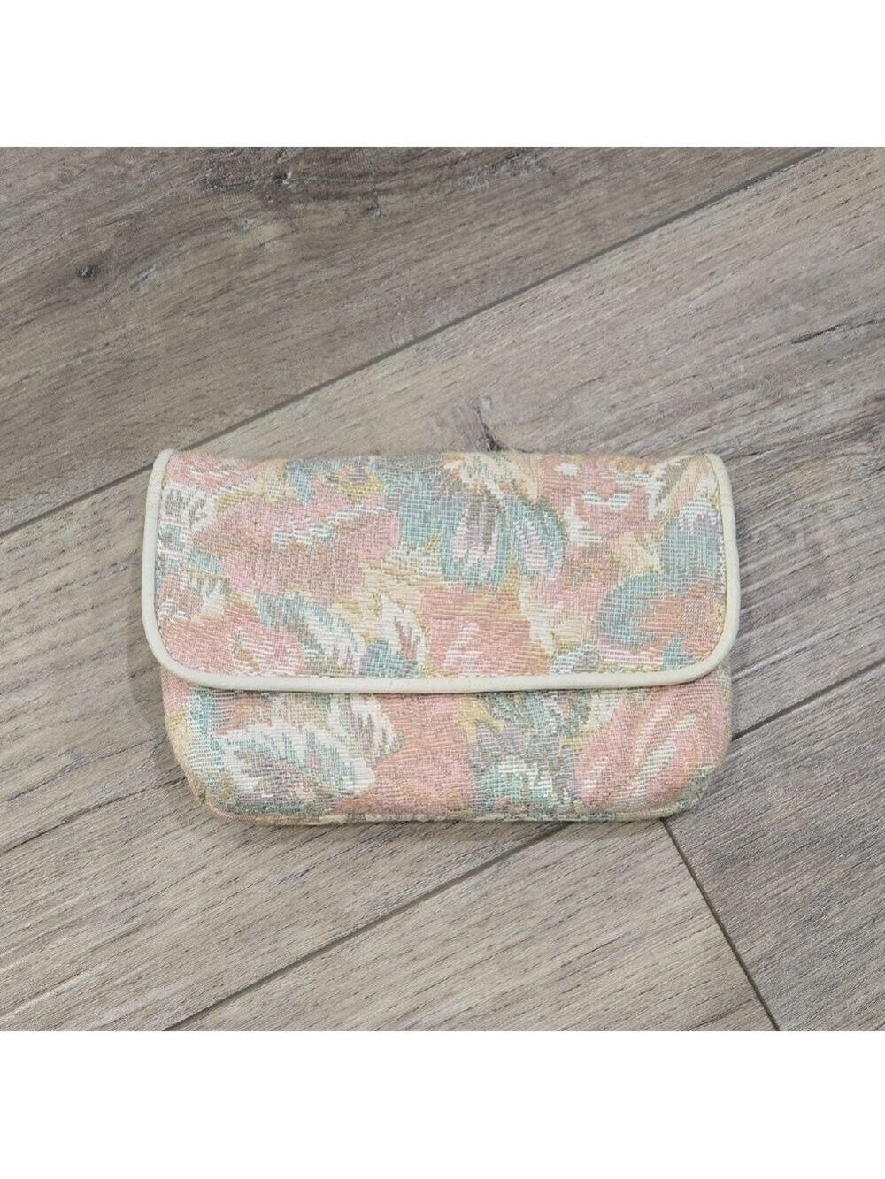Retro 80's Floral Pastel Fabric Clutch/Wallet